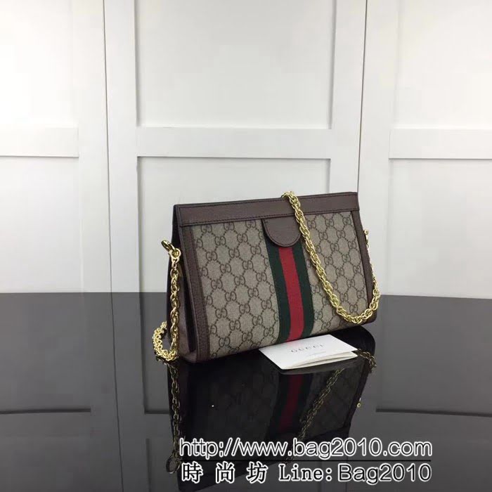 GUCCI古馳原單 新款專櫃品質原單貨實物實拍 503877 啡pvc啡皮 鏈條包 HY1021